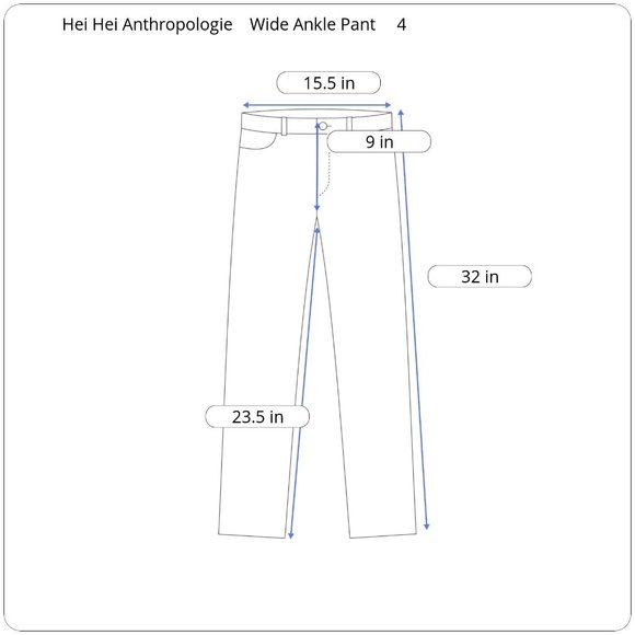 Pre-🖤 Hei Hei Anthro Drawstring Wide Ankle Khakis - Picture 4 of 4